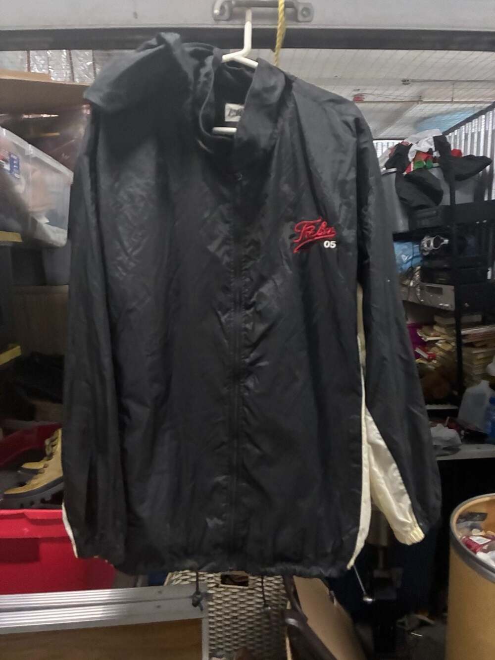 Vintage FUBU 05 Windbreaker Jacket Black White XL